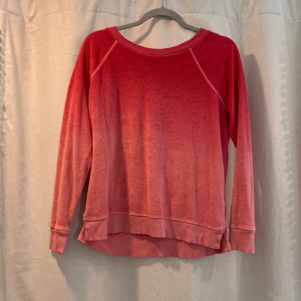 Xs American Eagle terrycloth crewneck pink